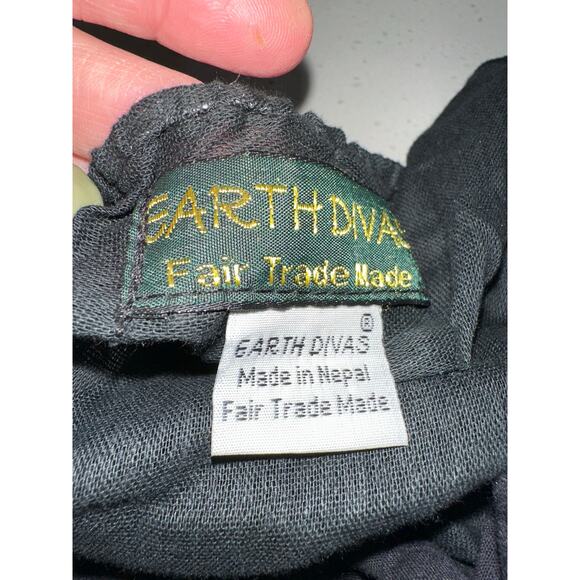 Earth Divas Fair Trade Made Shoulder Bag Purple Orange flower boho hippie - Picture 5 of 8